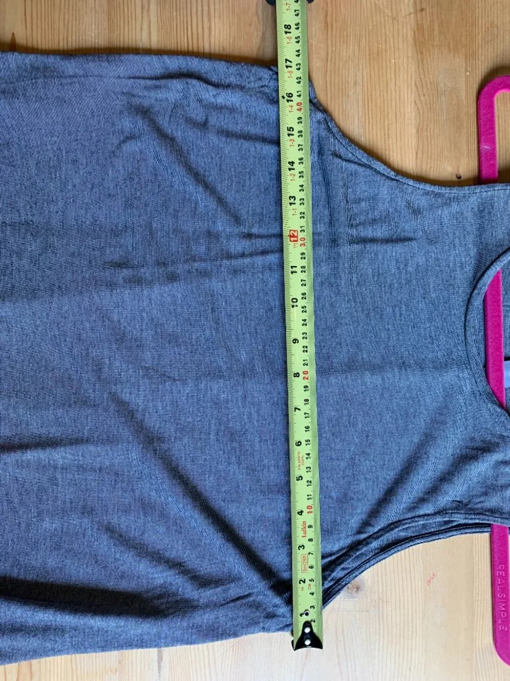 Old Navy Swing Tank Top Size M Heathered Charcoal Gray Rayon Relaxed Flowy - Picture 6 of 7